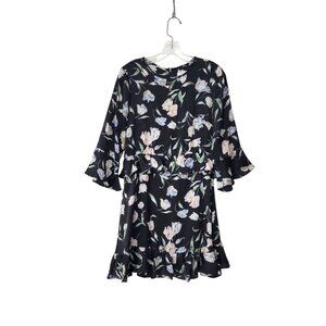 Avec Les Filles Black Floral Dress Size 4